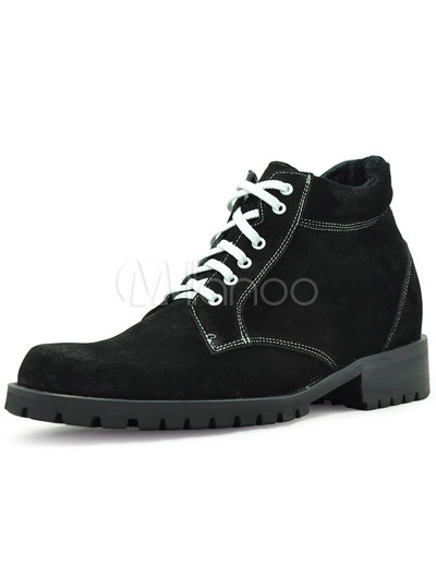 Elevator Shoes   on Monograma Ascensor Zapatos Suede Lace Up Masculino   Milanoo Com