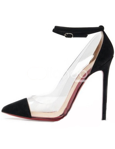Womensizeshoes on Clear Patent Leather High Heel Women S Pointy Toe Shoes Milanoo Com