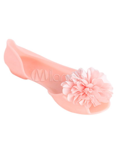 Sandal Rubber 2 B Flower rosa kunststoff peep toe blumendekoration gummi sohle Sandal Rubber 2 B Flower rosa kunststoff peep toe blumendekoration gummi sohle