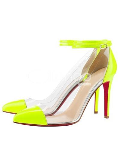 Womensizeshoes on Yellow Red Bottom Ankle Strap Pc Women S Shoes Milanoo Com