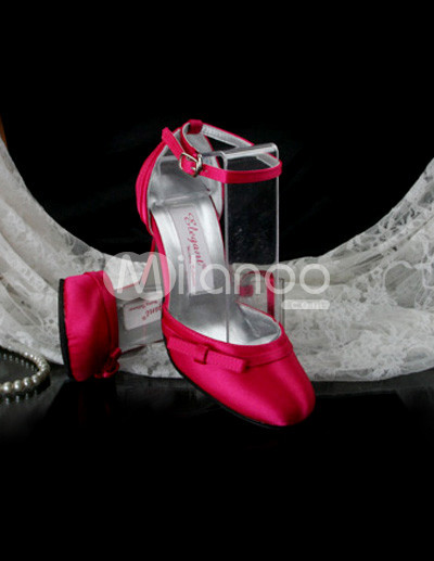 Ankle Strap Wedding Shoes on Red 3 1 2 Heel Ankle Strap Ribbon Satin Wedding Shoes Milanoo Com