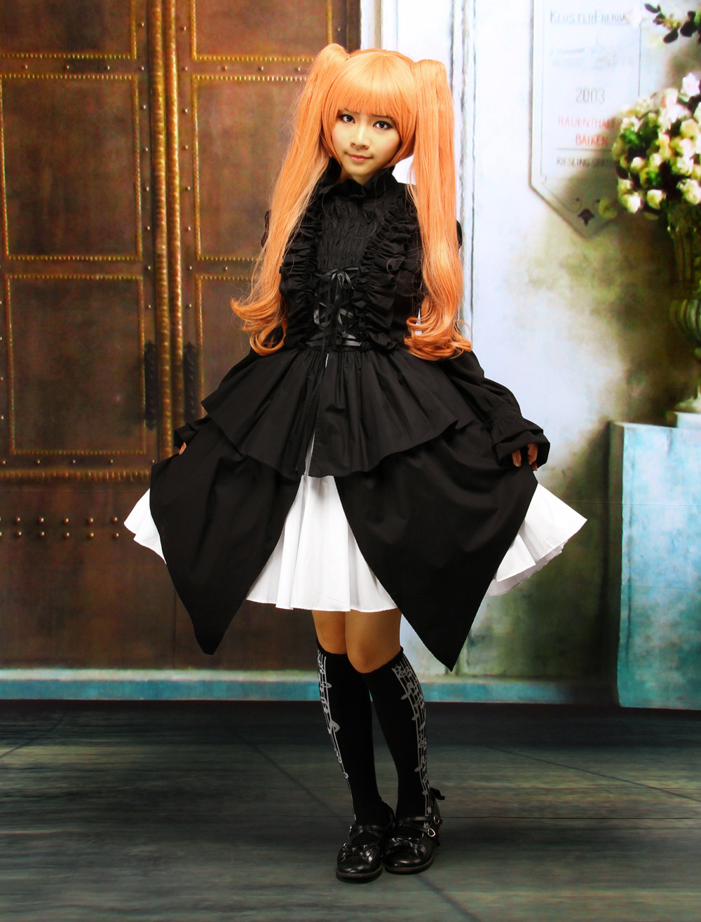 Cotton Black Halter Sleeveless Gothic Punk Lolita Dress steampunk buy now online