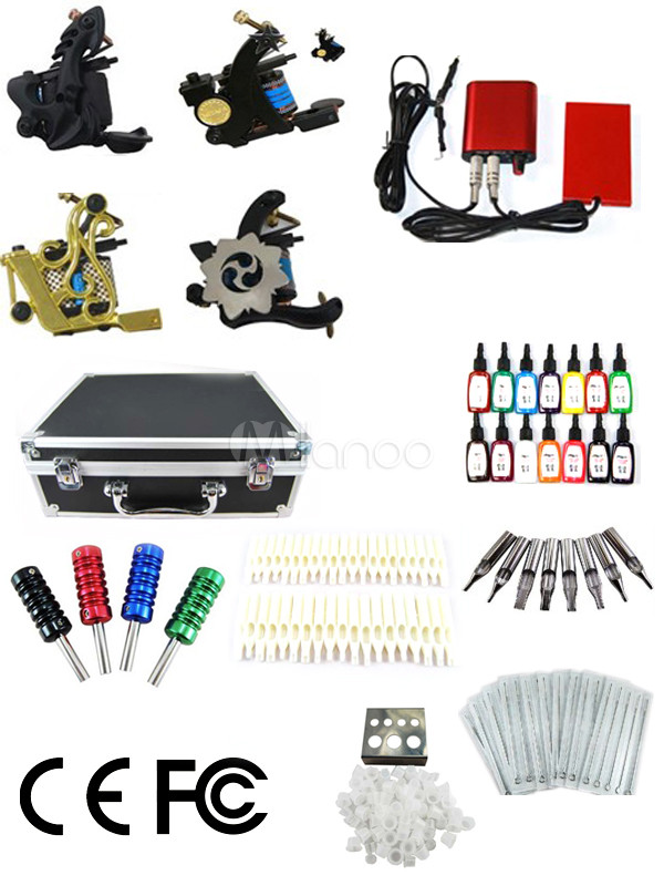 Professional Tattoo Kit With Foot Switch And Clip Cord Nvine