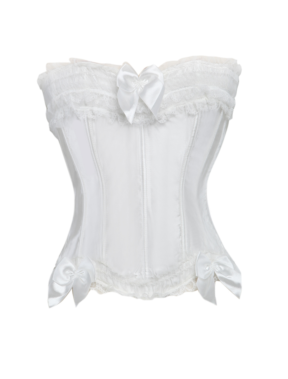 Side Clasp Lace Silk Like Satin Plastic Boning Womens Bustier steampunk buy now online