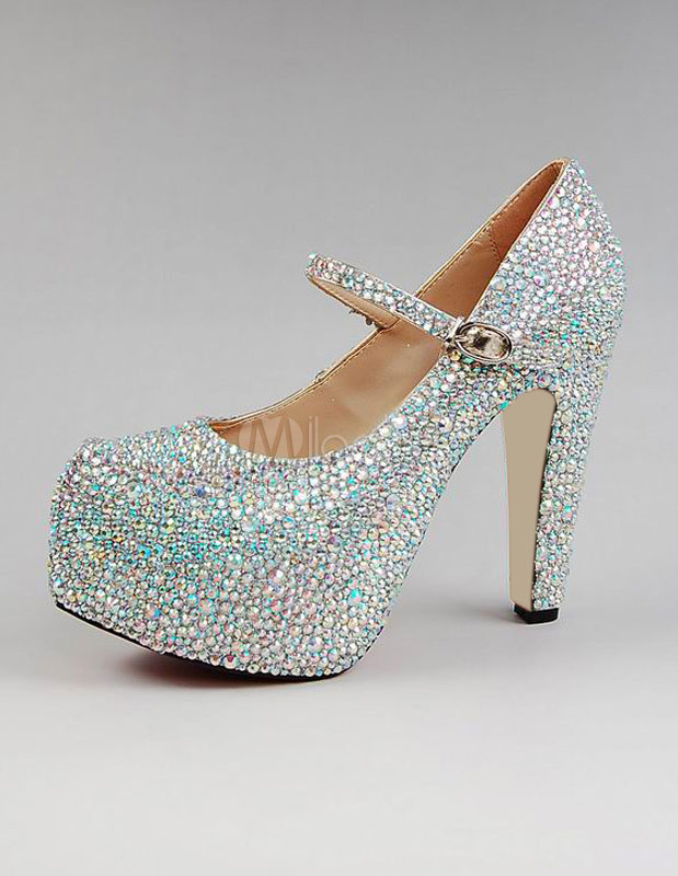 Multi Color Platform Almond Toe Sheepskin Women's Platform Pumps