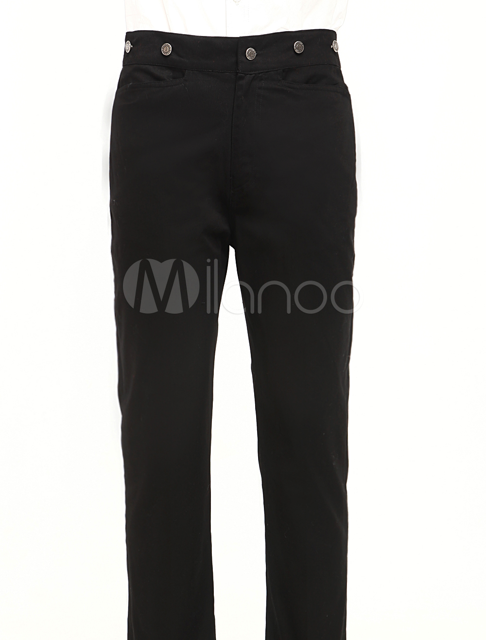 Classic Black Cotton Mens Steampunk Trousers steampunk buy now online