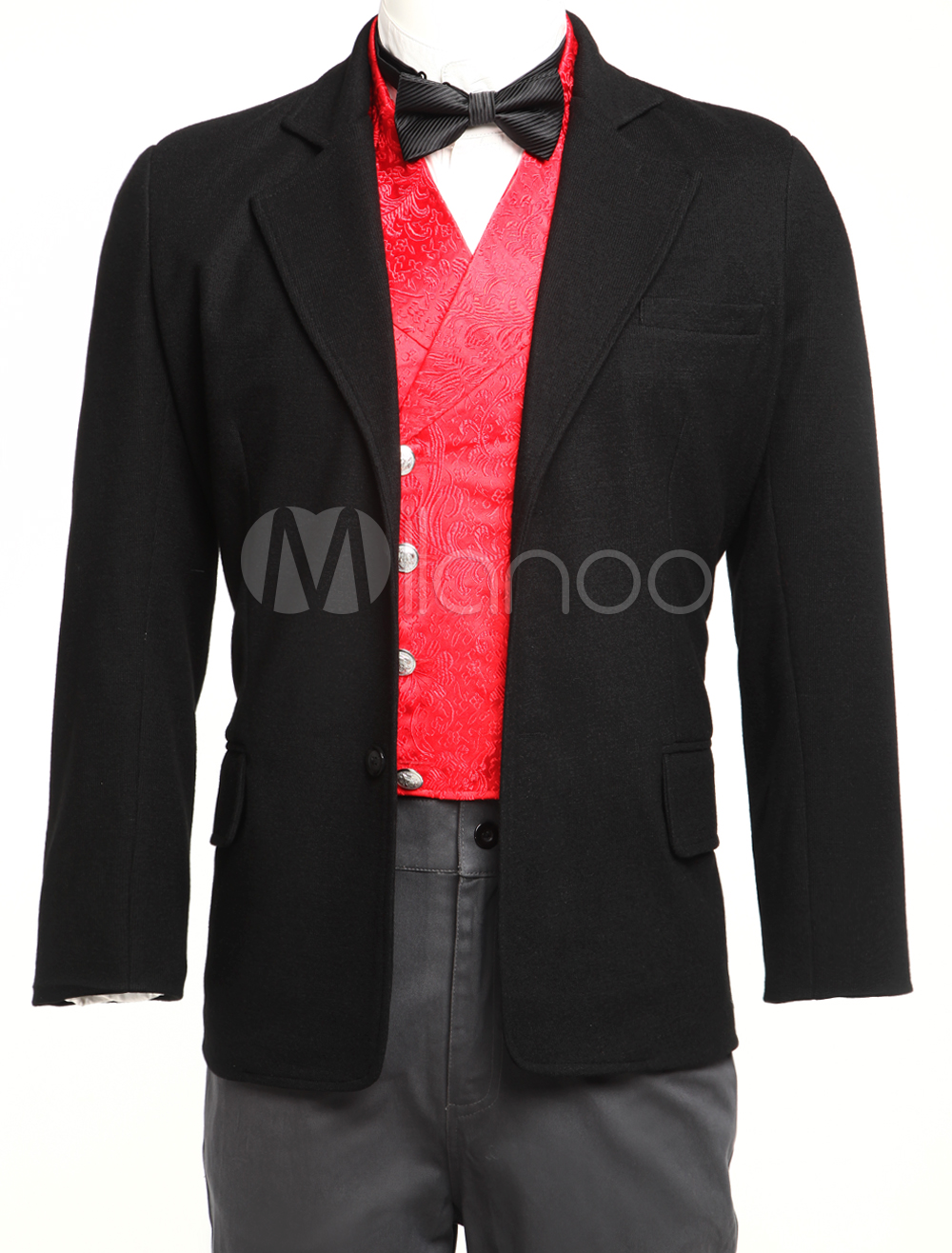 Cool Black Lapel Single-Breasted Buttons Jazz Cloth Velvet Mens Steampunk Jacket steampunk buy now online