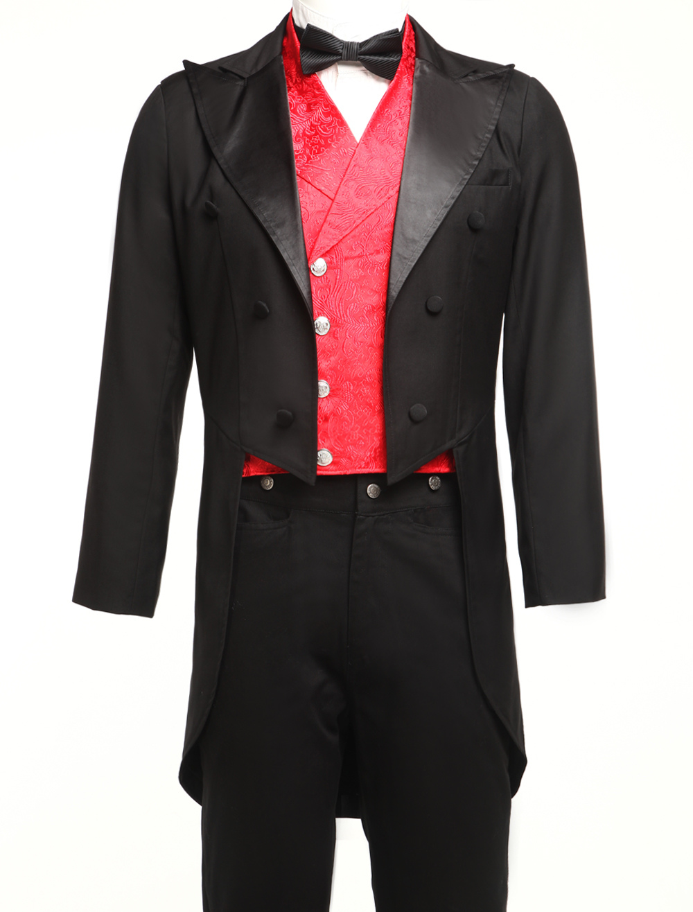 Formal Black Jazz Cloth Double-breasted Mens Tailcoat steampunk buy now online Formal Black Jazz Cloth Double-breasted Mens Tailcoat steampunk buy now online