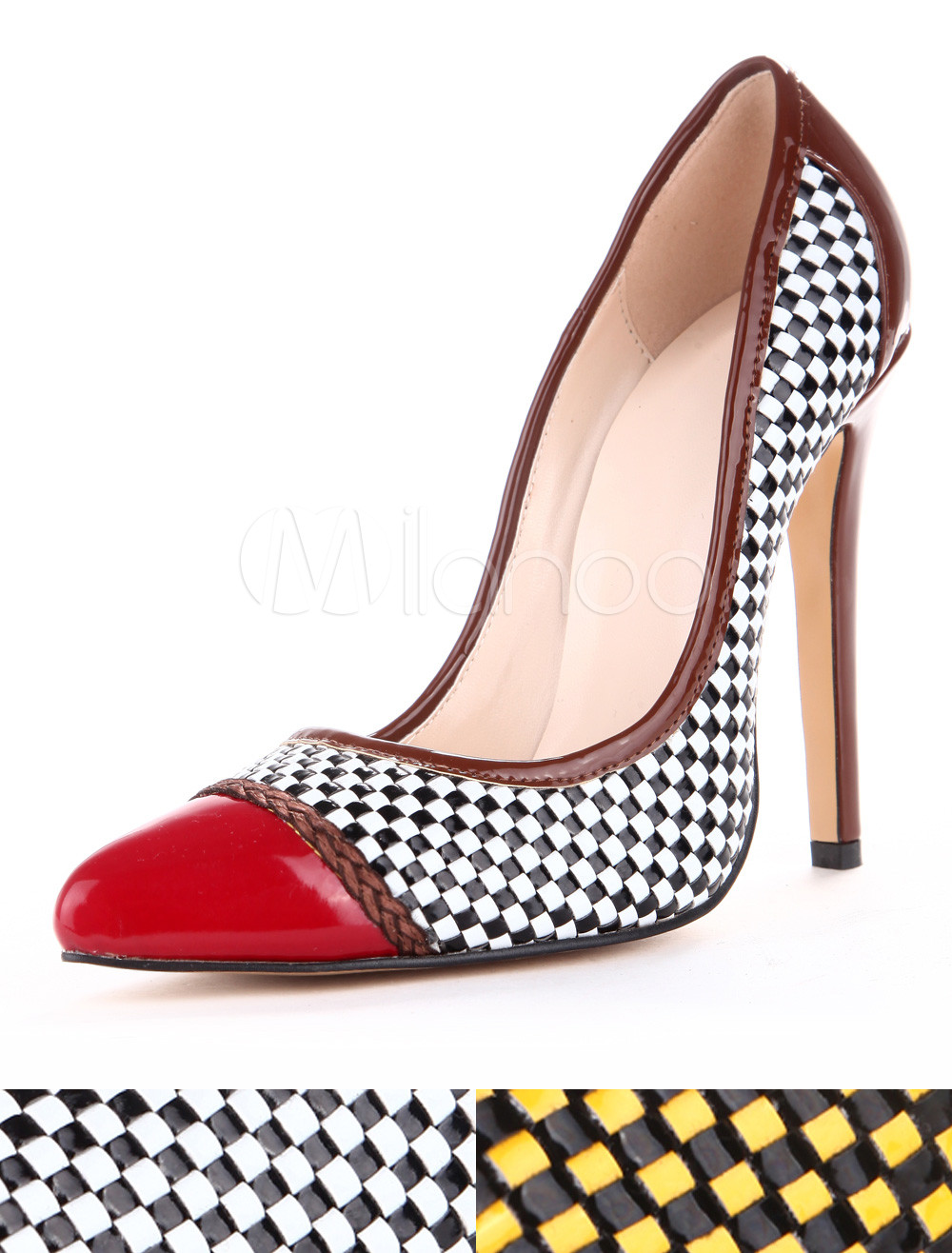 pointed toe thick heels