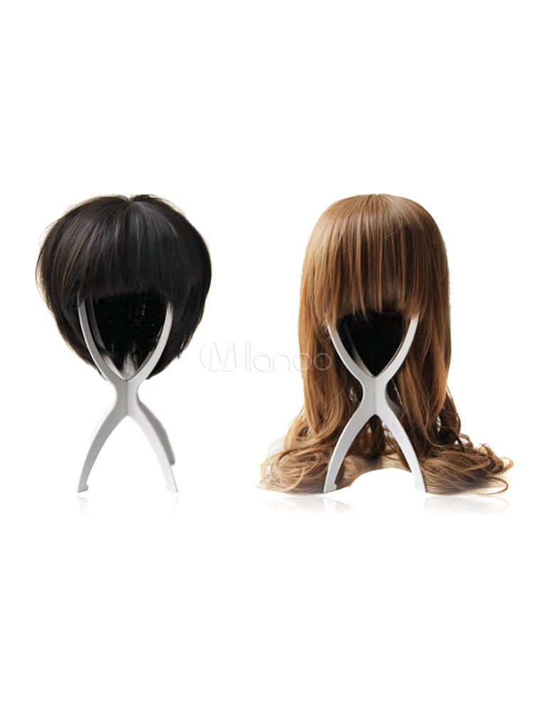 Traditional White Plastic Girl's Wigs Stands
