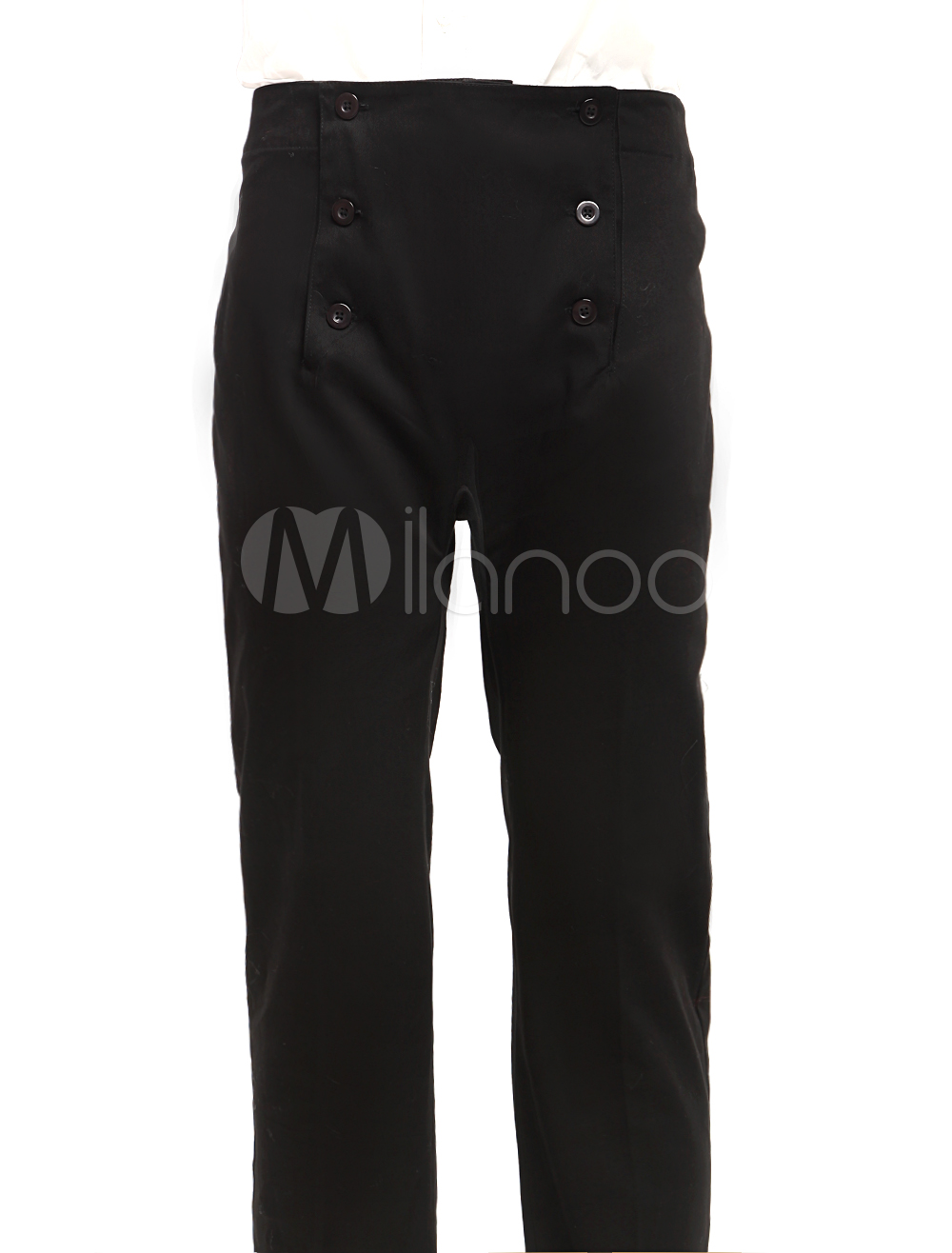 Modern Black Cotton Mens Steampunk Trousers Halloween cosplay costume steampunk buy now online