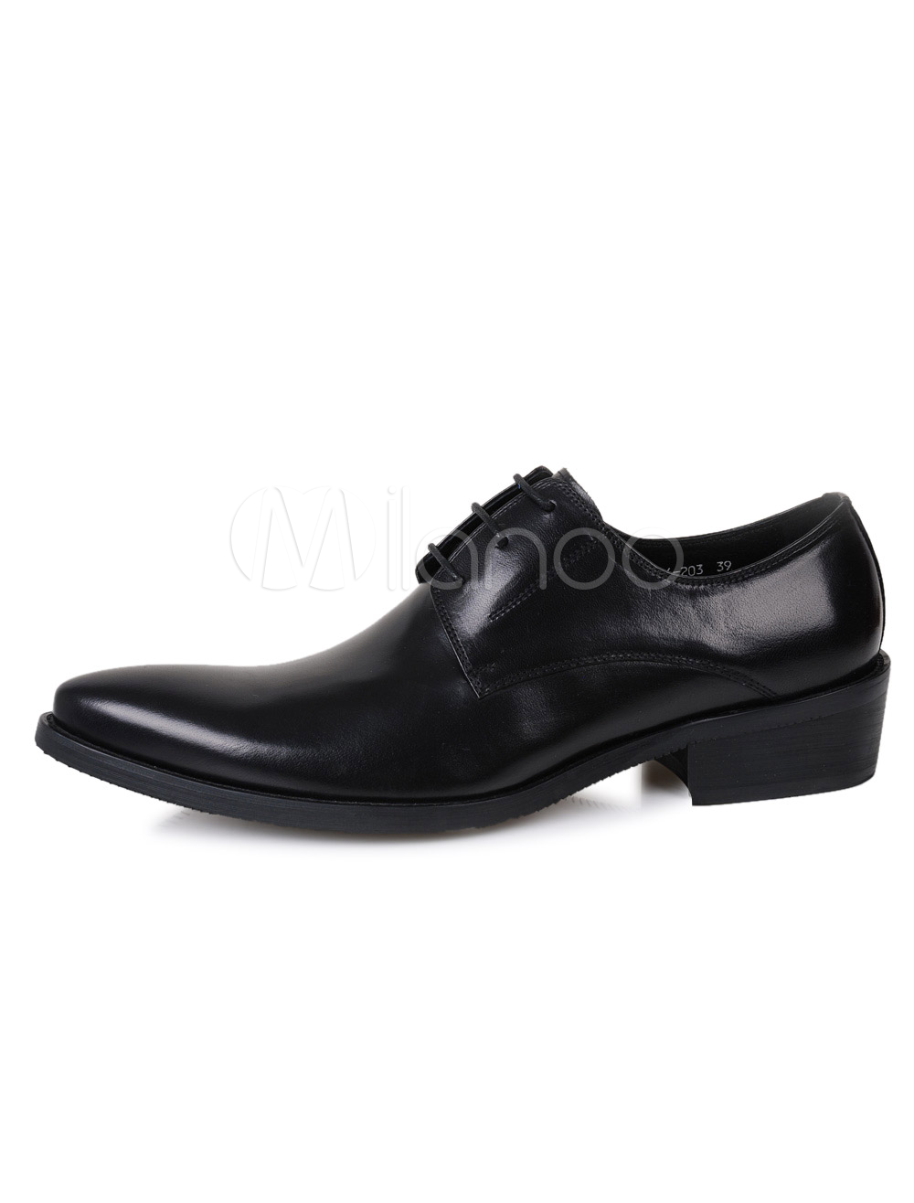 mens black pointed toe dress shoes