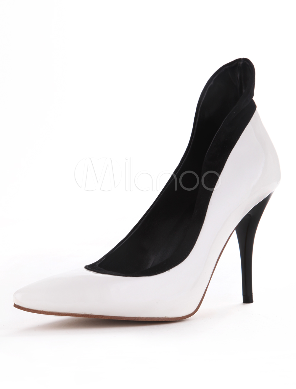 Fantastic White PU Leather Pointy Toe Shoes