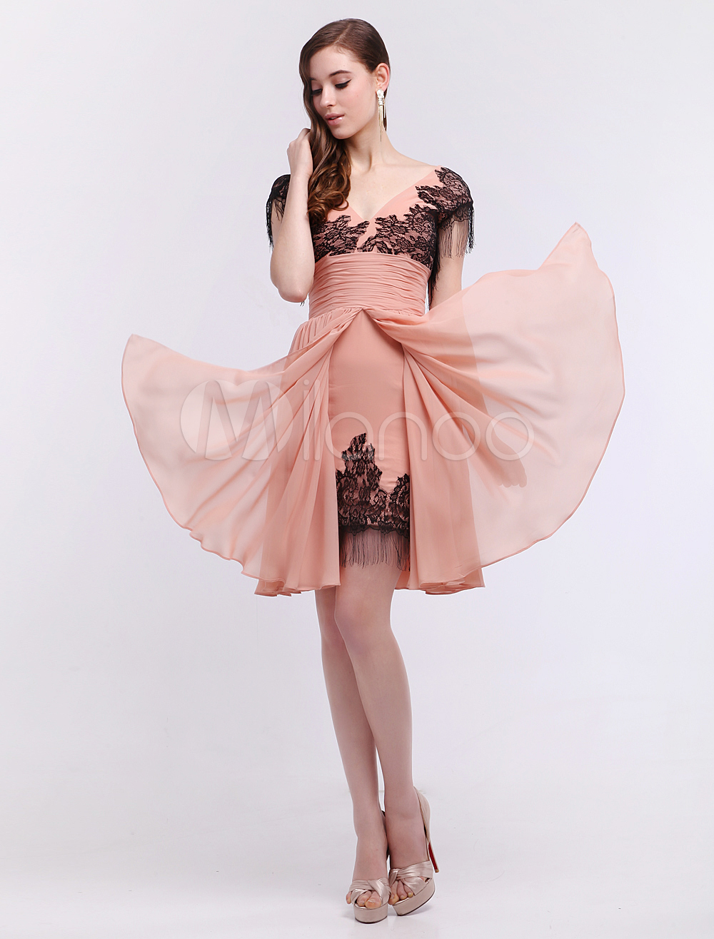 Abito cocktail in pizzo carbonara Abito cocktail in pizzo carbonara