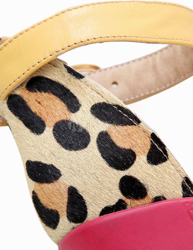 Multi-Color-Buttons-Leopard-Print-Open-Toe-Wedge-Sandals-for-Women ...