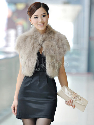 fur short sleeve jacket