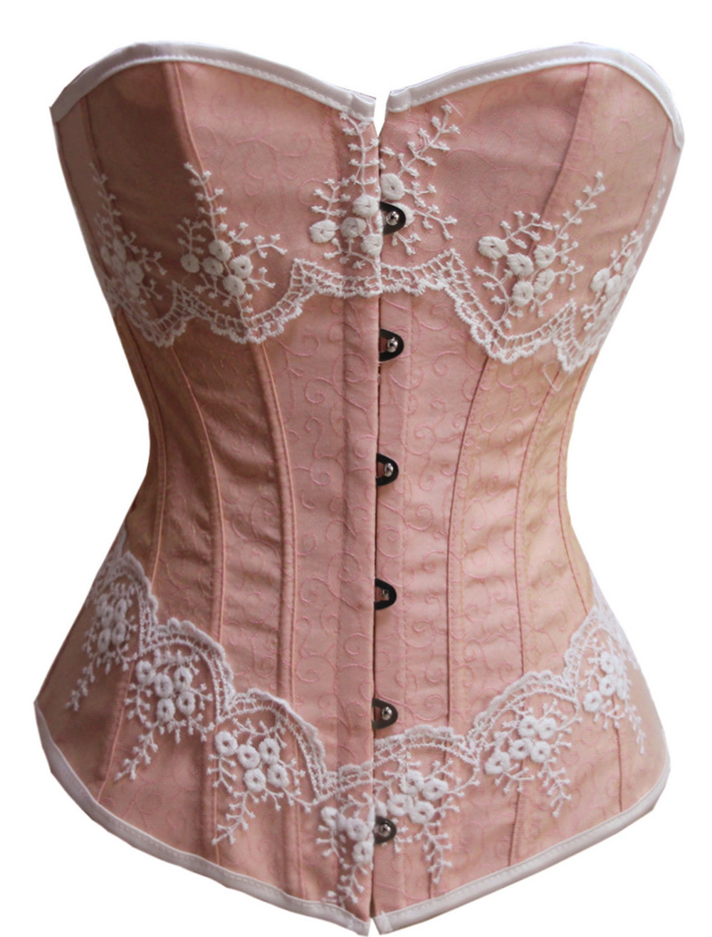 Victorian Boned Corset With Lace Trim steampunk buy now online