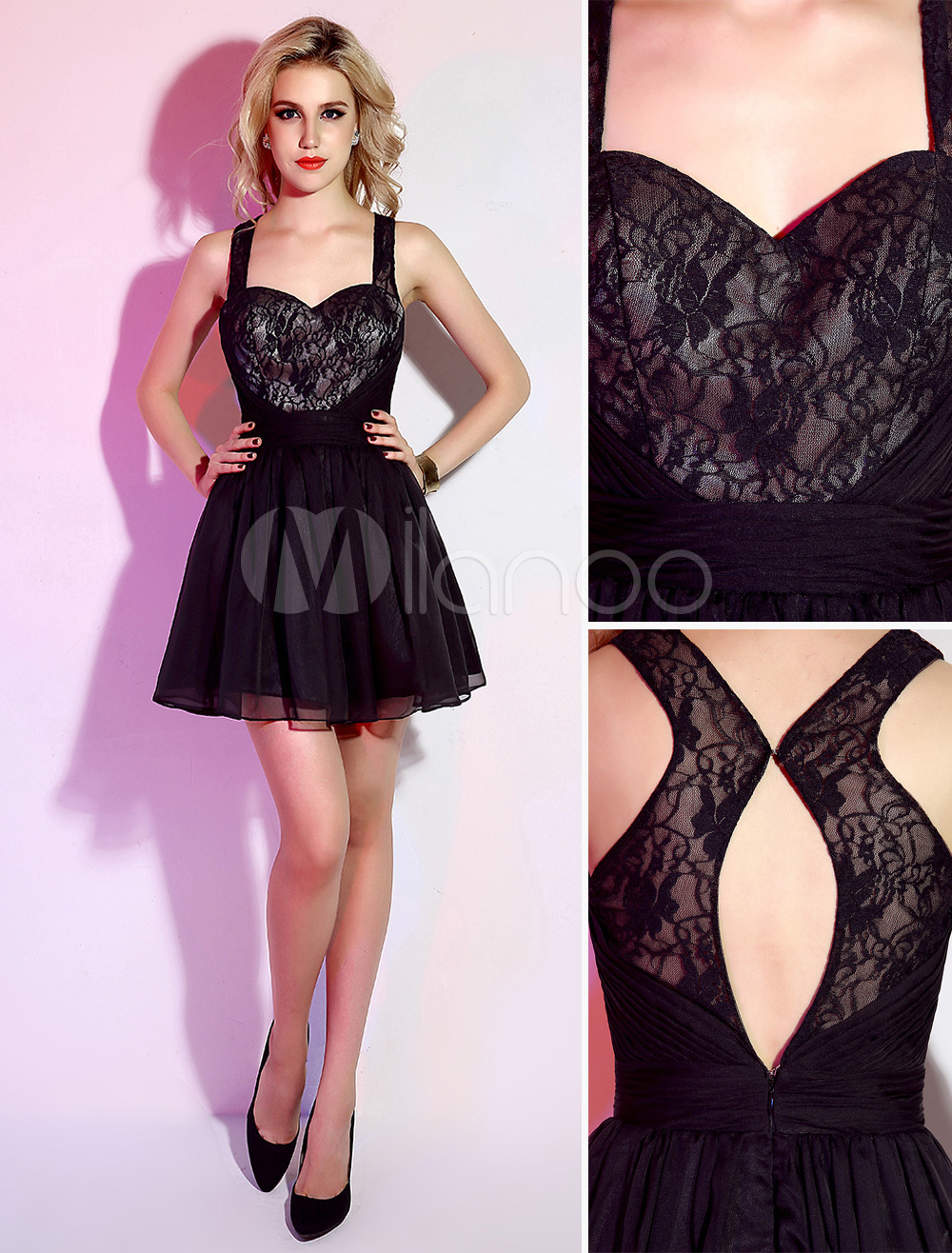 Robes élégantes Petite robe noire en dentelle