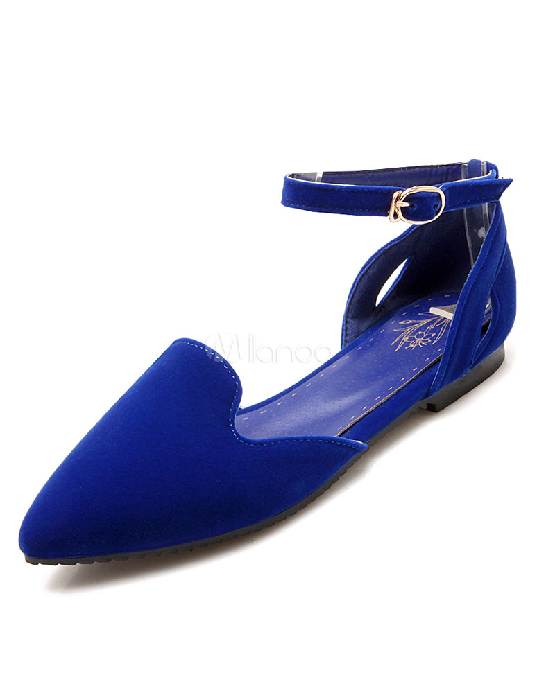 Women's Monogram Suede Pointed Toe Flats photo