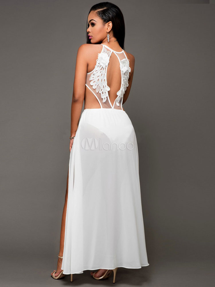 women 39 s chiffon club dress lace embroidered split flip chart size