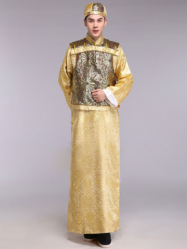 Vêtements Robes Halloween Costume chinois anciens hommes costumes vêtements traditionnels de Prince de la dynastie Qing