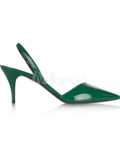 High Heels Shoes on Trendy Green Pu High Heel Dress Shoes For Women Milanoo Com