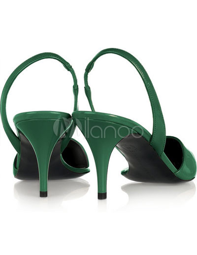 Womens Wide Width Dress Shoes on Trendy Green Pu High Heel Dress Shoes For Women   Milanoo Com