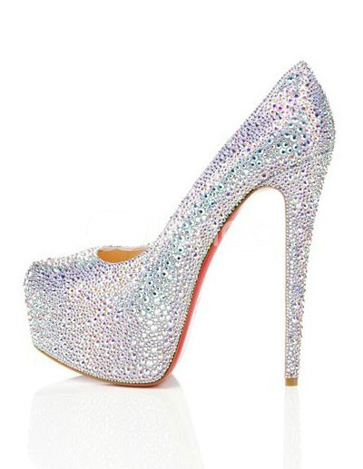 Style Shoes on Gorgeous Colorful 4 3 4   High Heel Rhinestone Fashion Shoes   Heels