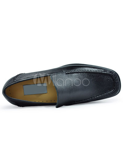 Elevator Shoes   on Trendy Black Cow Leather Pvc Sole Men S Elevator Shoes   Milanoo Com