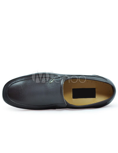  Comfortable Mens Dress Shoes on Comfortable Black Gum Sole Cow Leather Men S Dress Shoes   Milanoo