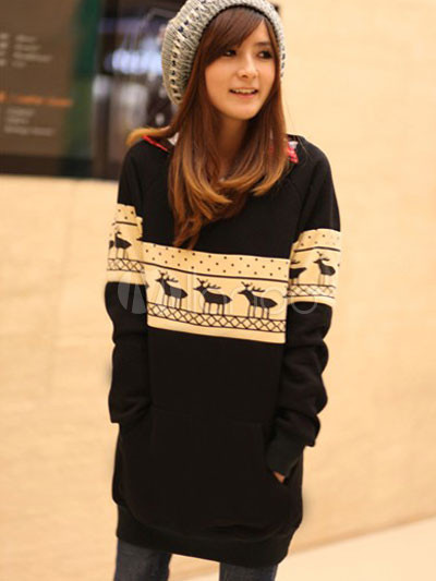 Unique Fashion Black Terylene Women Coat on Black Cotton Terylene Viscose Acetal Fiber Round Collar Women S Coat