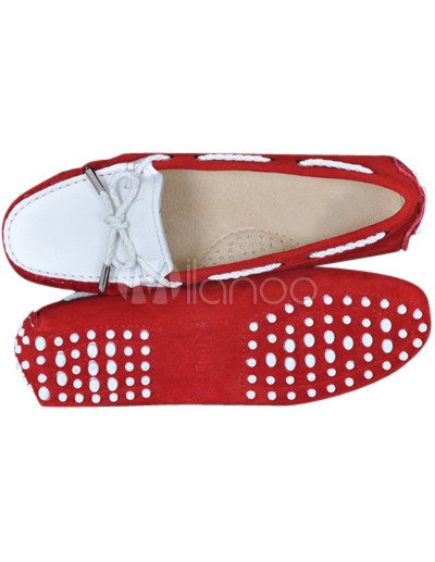 Womenboat Shoes on Sweet Sheepskin Gum Rubber Sole Bow Women S Boat Shoes Milanoo Com