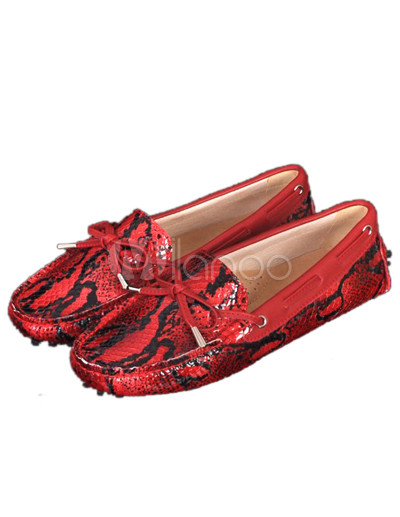 Womenboat Shoes on Sheepskin Patent Leather Women S Flat Boat Shoes Milanoo Com