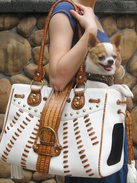 Indian Style PU Leather Dog Carrier Bag