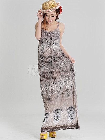 Women Dress on Gray Spaghetti Romantic Womens Maxi Dress   Bushra Javed   Bloggers