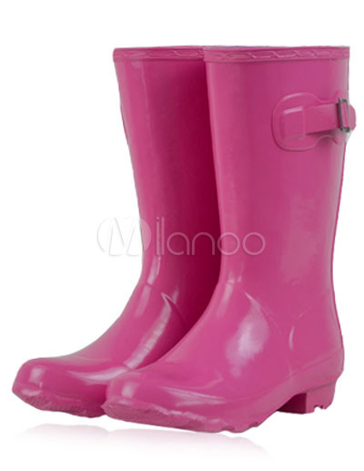  Shoe Rain Boots on Rubber Mid Calf Length Women S Waterproof Rain Boots   Milanoo Com