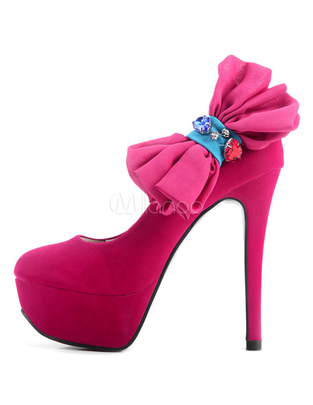 chaussure talon or rose