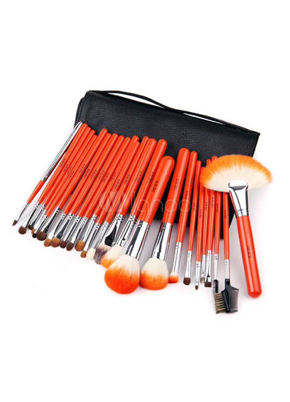 25 Pieces Animal Hair Makeup Brushes Set Voolium