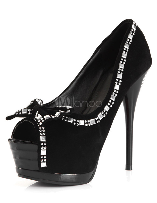 Chaussure A Talon Noir Ouvert Chaussure A Talon Noir Ouvert