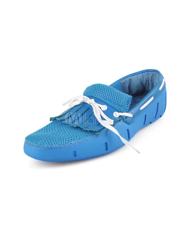 Light Sky Blue Cowhide Loafer Shoes For Men - www.bagssaleusa.com/product-category/backpacks/