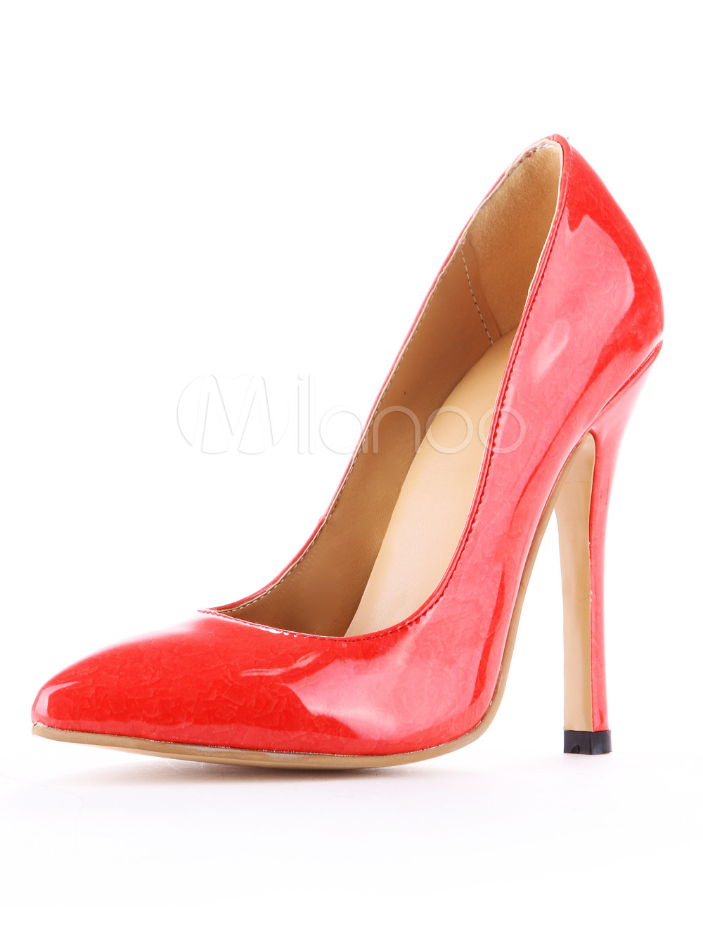 talon aiguille rouge vernis