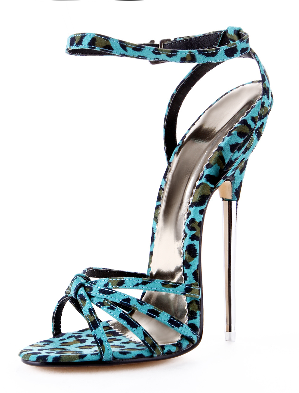 green leopard print heels