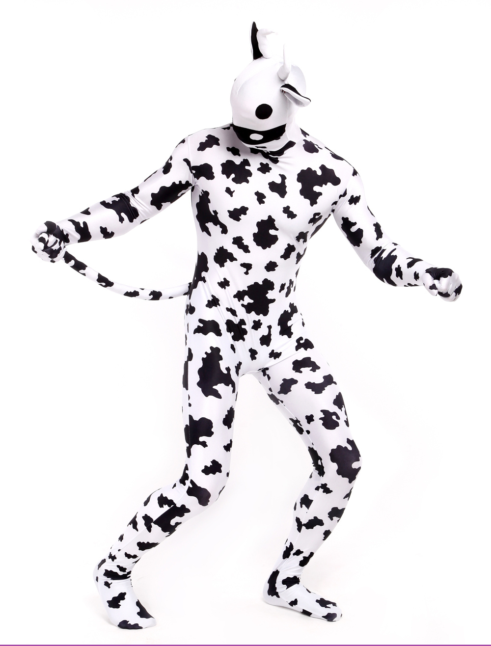 Cow Zentai Suit HalloweenLycra Spandex Animal Costume Cosplay