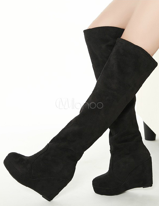 bottes compensées fourrées