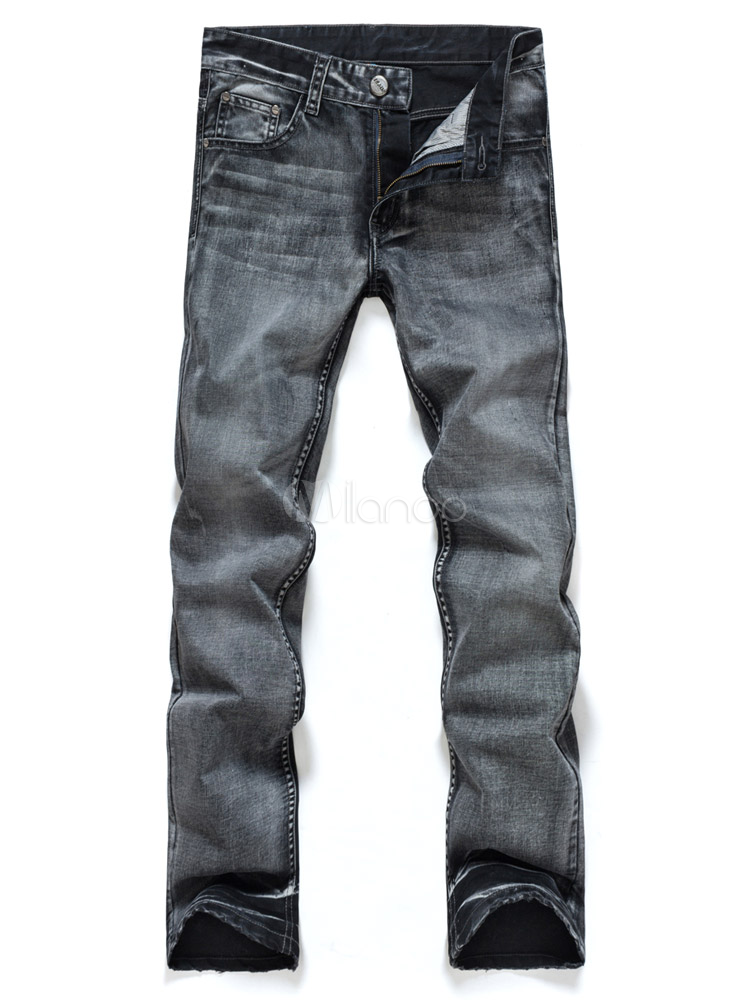 Gray Denim Quality Skinny Jeans For Men