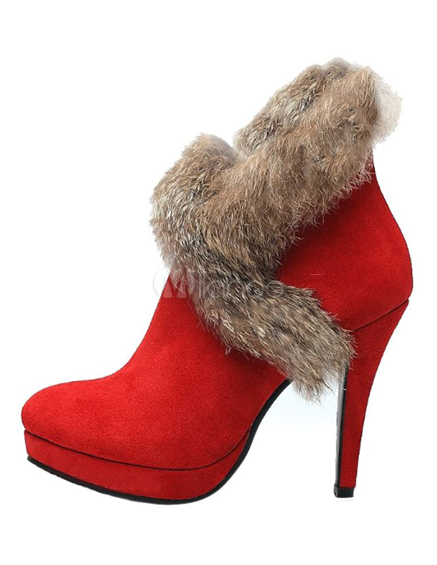 cowhide bootie