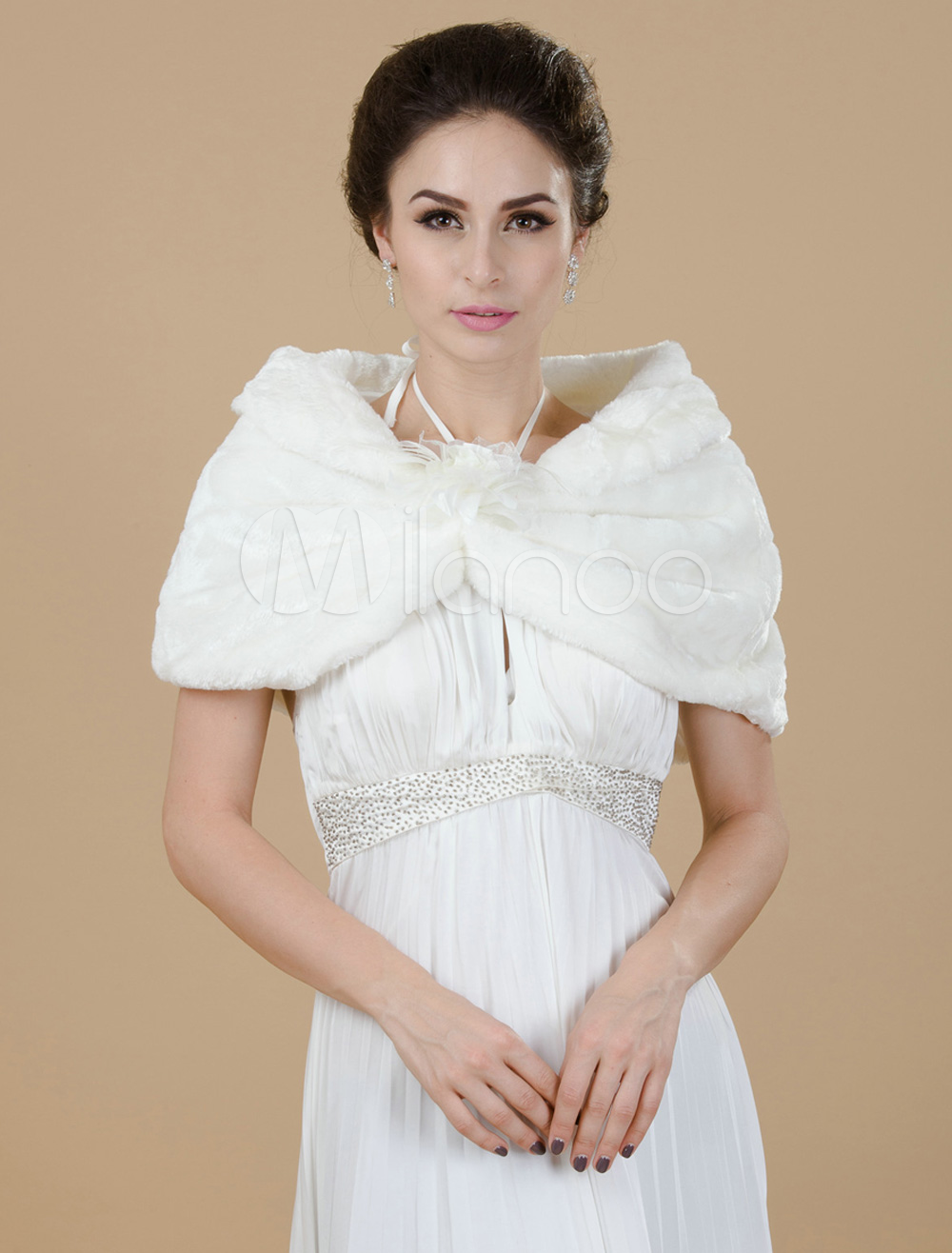 braut cape lang wei 223 es braut cape im pelz look mit blume milanoo braut cape lang wei 223 es braut cape im pelz look mit blume milanoo