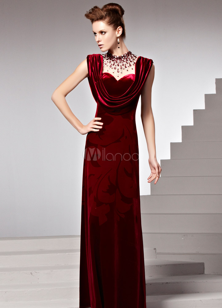 robe de soir 233 e bordeaux fourreau en velours avec strass robe de soir 233 e bordeaux fourreau en velours avec strass