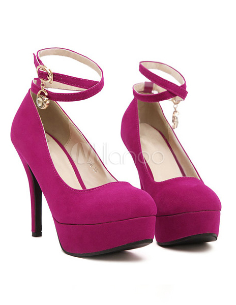 DECOLTÈ A PUNTA LUCIDE VERNICE fucsia TACCO ALTO scarpe donna decolletè a  clessidra