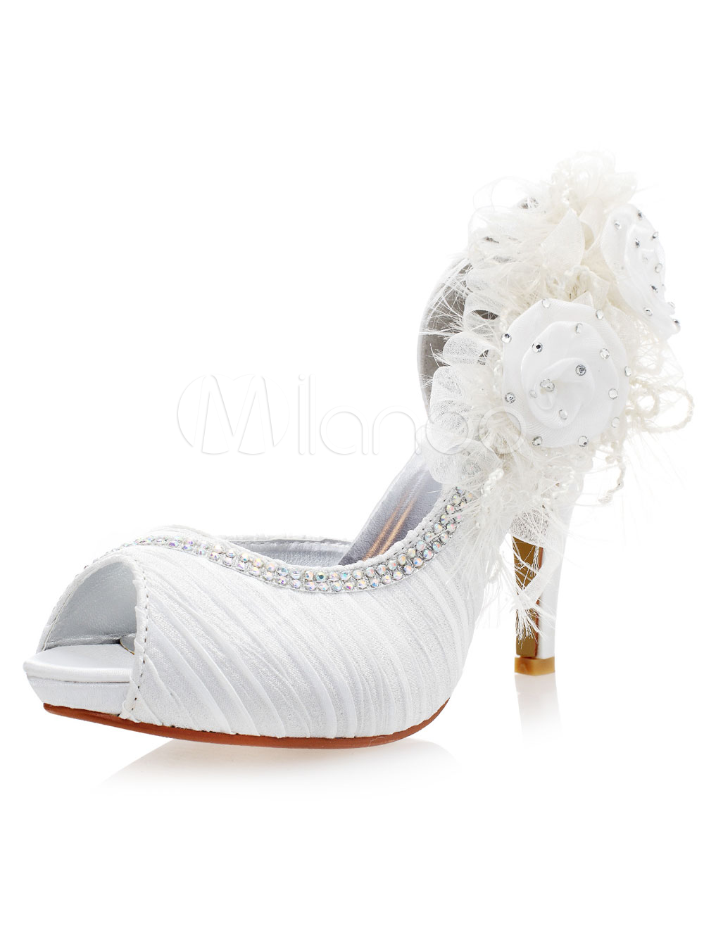 chaussure blanche dentelle